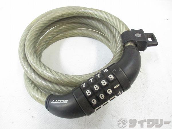 ワイヤーロック ダイヤル式 クリア