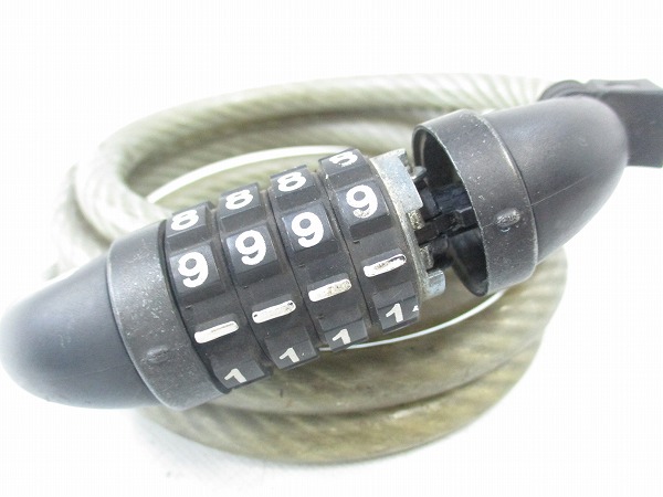 ワイヤーロック ダイヤル式 クリア