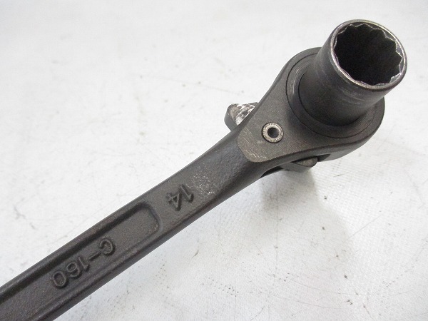 輪業用ラチェットレンチ C-160 14/15mm