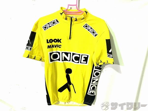 半袖ハーフジップジャージ イエロー