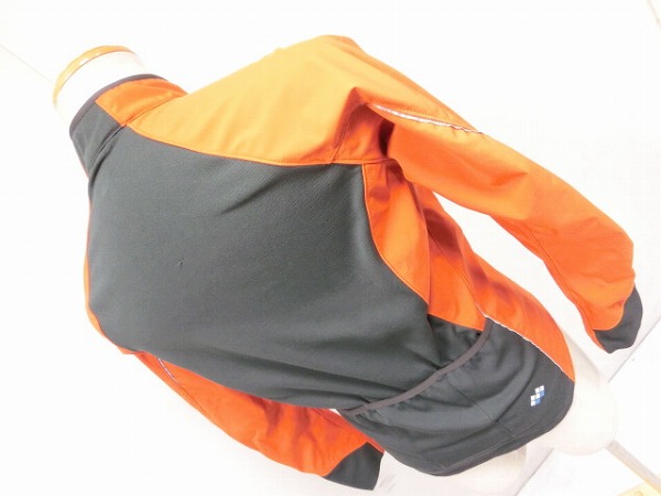 長袖ジャージ 裏起毛 オレンジ Sサイズ