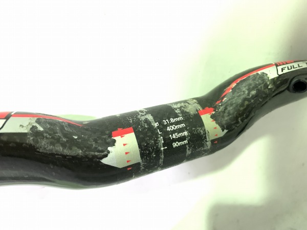 カーボンドロップハンドル K-WING 31.8/400mm　※カーボン浮き、剥がれあり