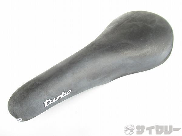 サドル　TURBO　ブラック　スエード　スチールレール