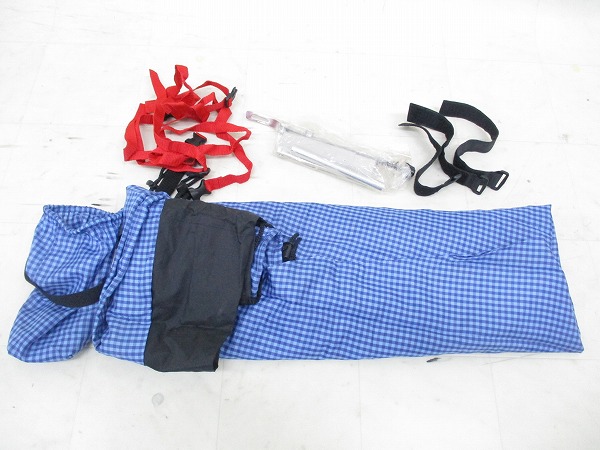 軽量縦型輪行バッグ ギンガムチェックブルー