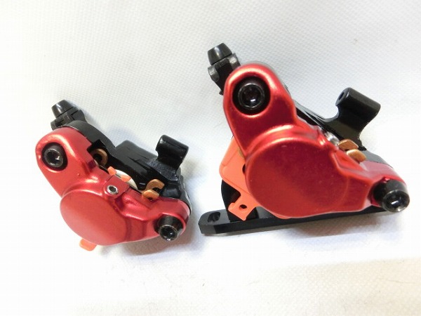 ワイヤー引き油圧ディスクブレーキ前後セット フラットマウント