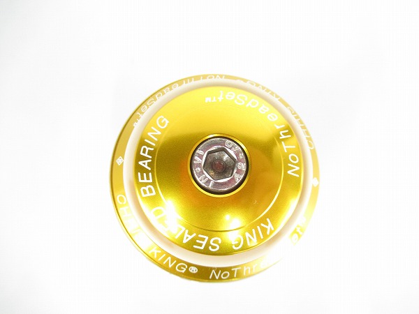 ヘッドパーツ　NOTHREADSET　1-1/8（OS）　GOLDカラー