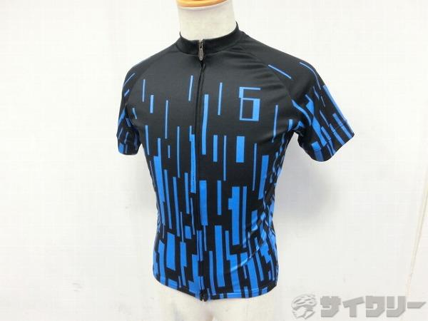 半袖フルジップジャージ Mサイズ ブルー/ブラック