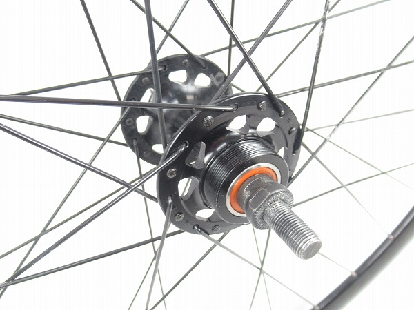 ピスト用リアホイール　ブラック　両切り（固定・フリー）　120mmエンド