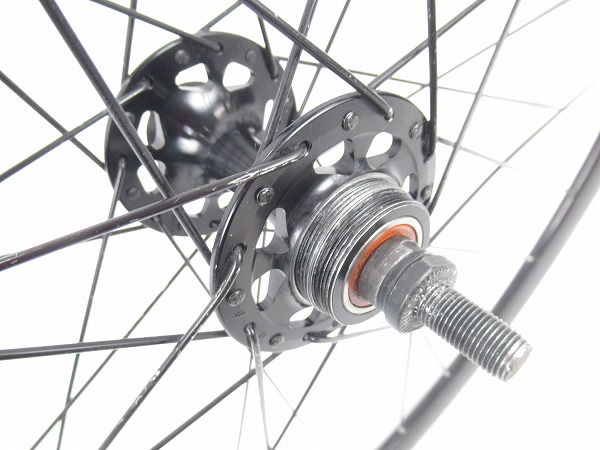 ピスト用リアホイール　ブラック　両切り（固定・フリー）　120mmエンド