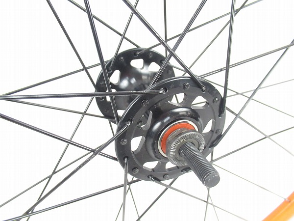 ピスト用フロントホイール　オレンジ　700c　100mm