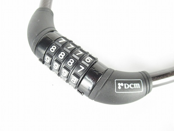 ワイヤーロック　ダイヤル式　ブラック