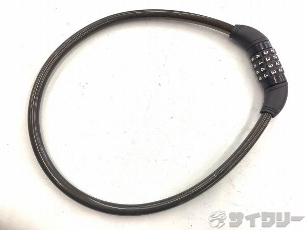 ワイヤーロック ダイヤル式 ブラック 650㎜