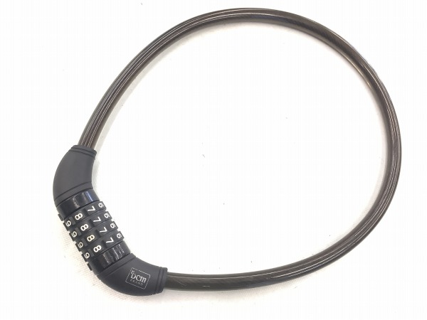 ワイヤーロック ダイヤル式 ブラック 650㎜