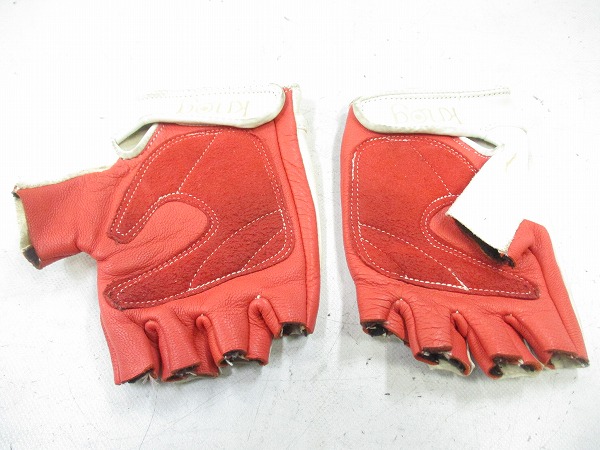 レザーハーフグローブ Sサイズ ドクロ柄