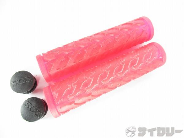 グリップ グリップ長：125㎜ クリアレッド