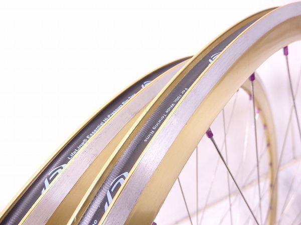 ホイールセット ゴールドカラー MICHEハブ 700C/クリンチャー