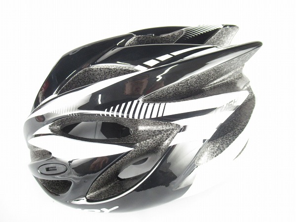 ヘルメット RUSH L 　BLACK/WHITE/SHINY