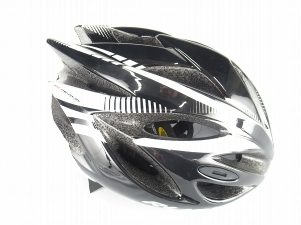 ヘルメット RUSH L 　BLACK/WHITE/SHINY