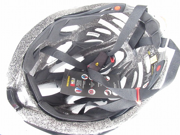 ヘルメット RUSH L 　BLACK/WHITE/SHINY