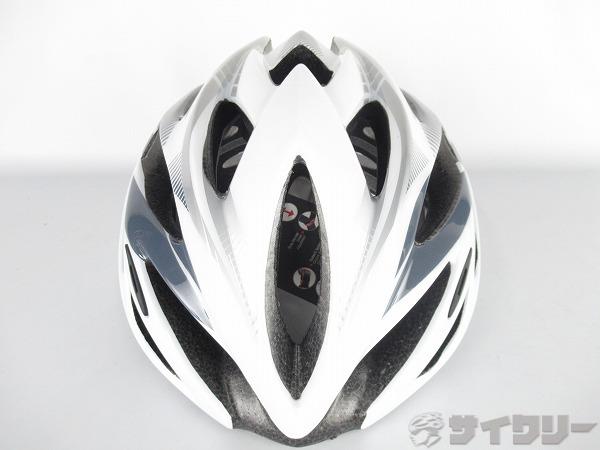 ヘルメット RUSH L 　WHITE/SILVER/SHINY
