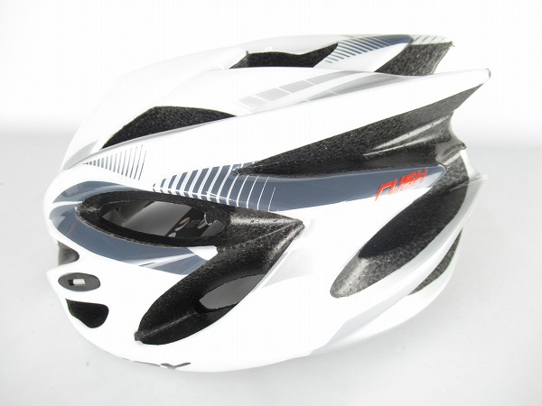 ヘルメット RUSH L 　WHITE/SILVER/SHINY