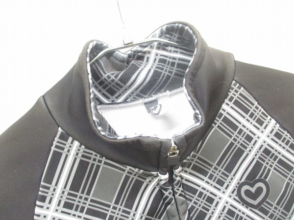 長袖フルジップジャージ 裏起毛 ブラック サイズ2