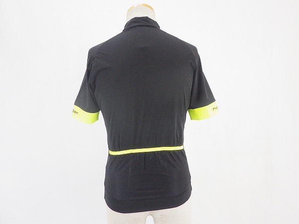 半袖フルジップジャージ Men Elite SS Jersey XLサイズ ブラック/イエロー