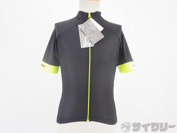 半袖フルジップジャージ Men Elite SS Jersey XLサイズ ブラック/イエロー