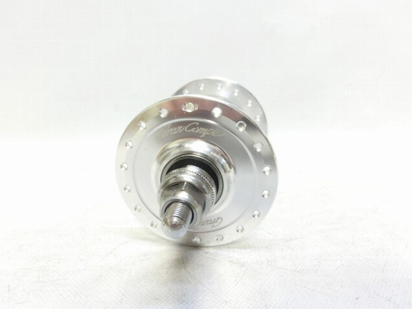 ピストフロントハブ GRANCOMPE 36H/OLD100mm シルバー