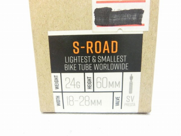 仏式チューブ　S-ROAD 700x18-28C 仏式/60mm