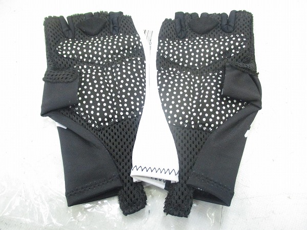 ハーフフィンガーグローブ TEAM GLOVES ブラック/ホワイト XS