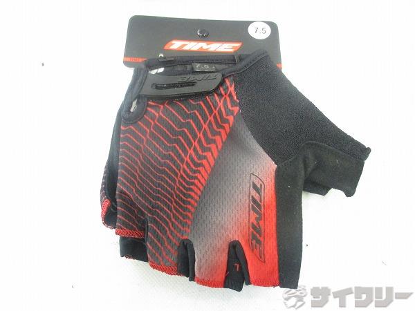 ハーフフィンガーグローブ RACING ブラック/レッド 7.5（大凡M位）