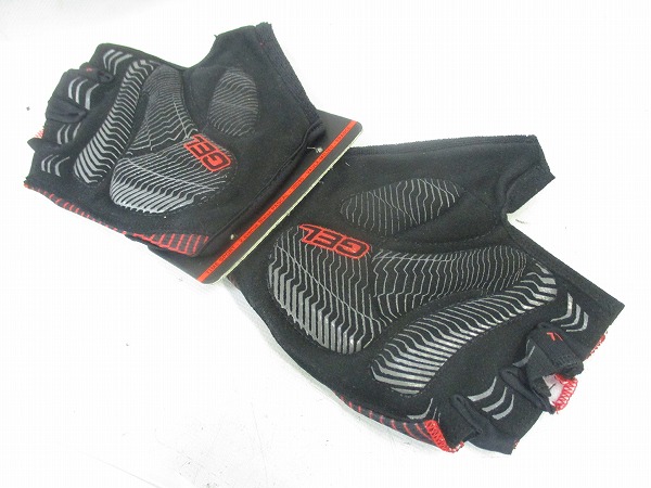 ハーフフィンガーグローブ RACING ブラック/レッド 7.5（大凡M位）