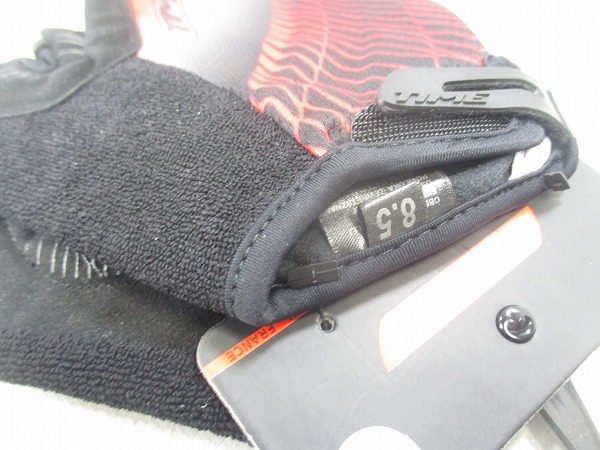 ハーフフィンガーグローブ RACING ブラック/レッド 8.5（大凡L-XL位）