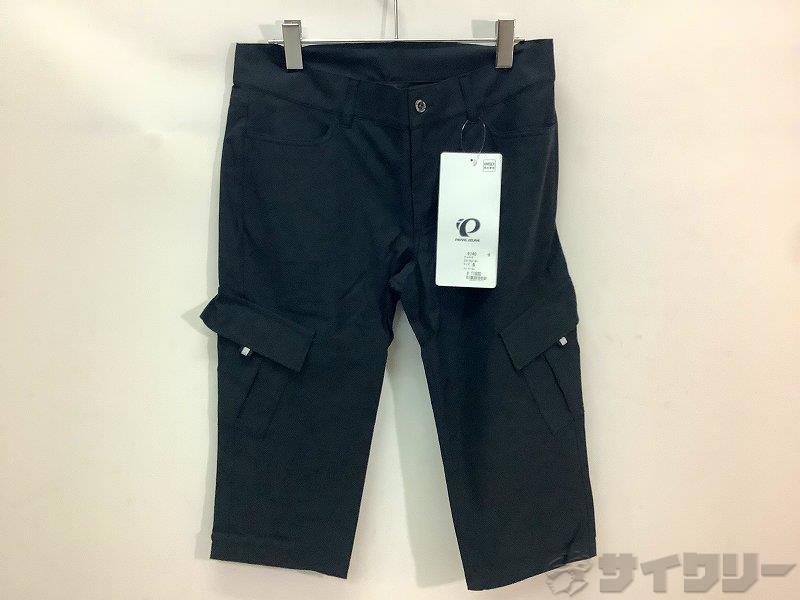 テーパード スリークオーター ブラック S