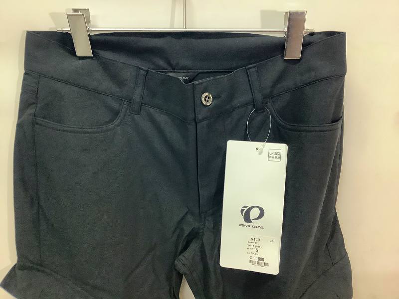 テーパード スリークオーター ブラック S