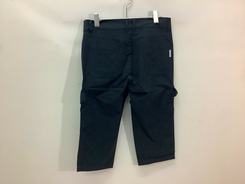 テーパード スリークオーター ブラック S