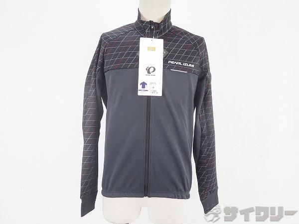 長袖フルジップサーモジャージ 3200-BL Mサイズ ブラック