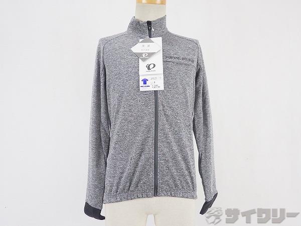 長袖フルジップジャージ ヘザー 3300-BL Mサイズ グレー