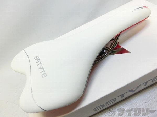 サドル SKYLINE SR チタンバナジウムレール　ホワイト/レッド