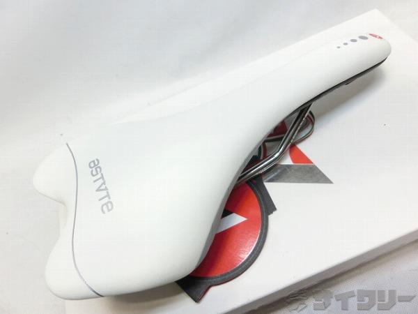 サドル SKYLINE SR チタンバナジウムレール　ホワイト/ブラック ※べたつき