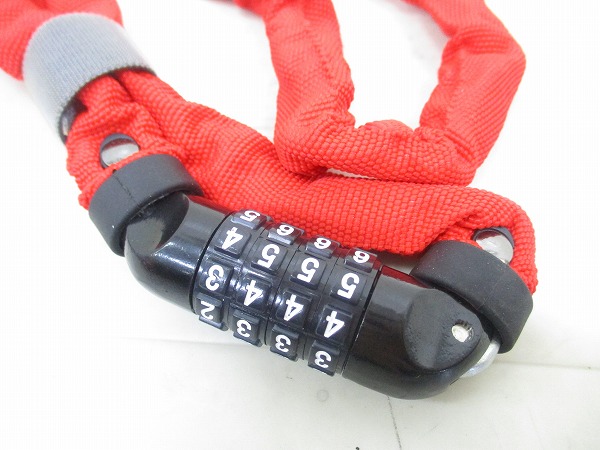 チェーンロック 蜜柑 4mm×180㎝ レッド