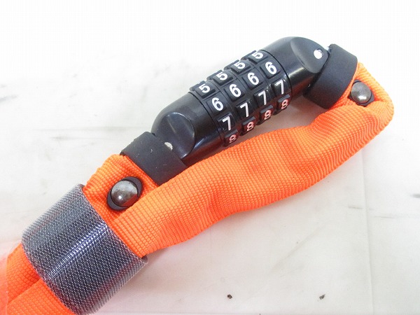 チェーンロック 蜜柑 4mm×180㎝ オレンジ