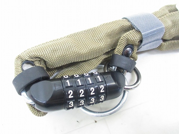 ダブルループチェーンロック 蜜柑 4mm×140㎝ オリーブ