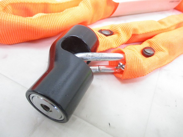 チェーンロック 樫 5mm×100㎝ ネオンオレンジ