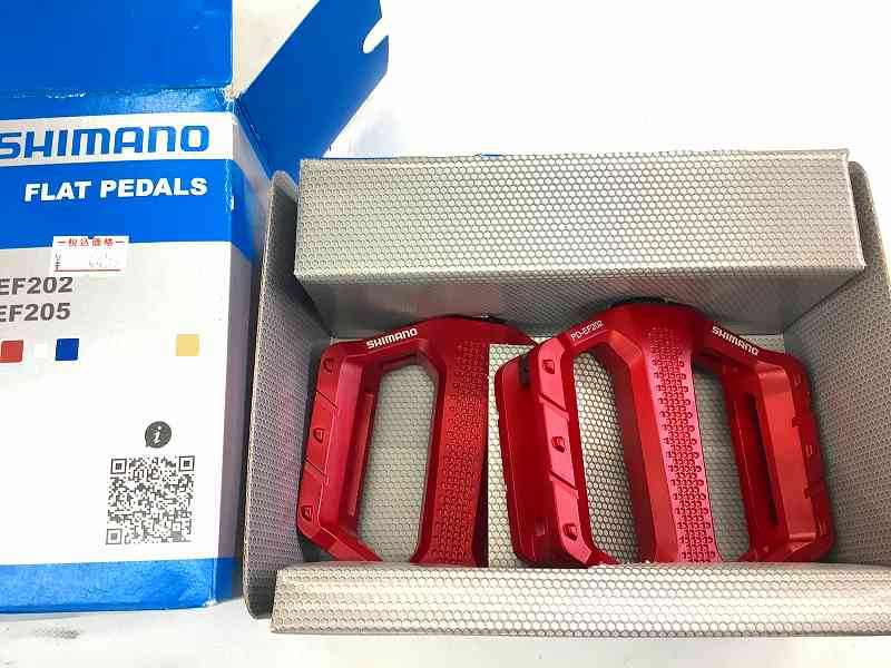 フラットペダル PD-EF202 レッド