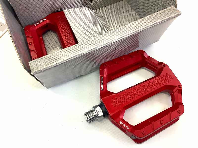 フラットペダル PD-EF202 レッド