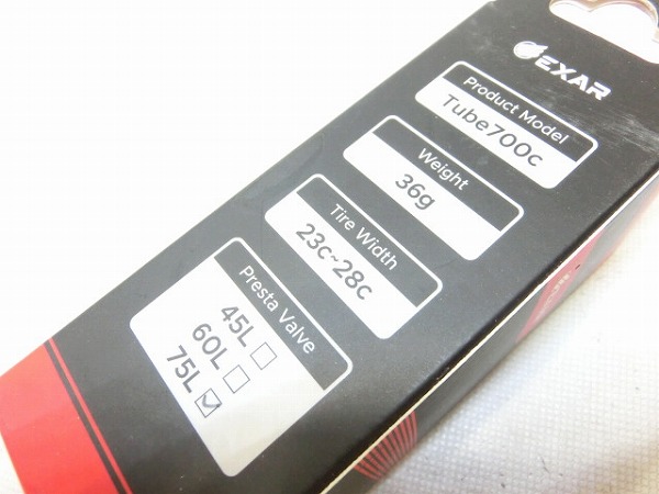 TPUチューブ EXAR 700×23-28C 仏式75mm/36g