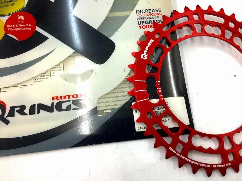 楕円インナーチェーンリング RED 38ｔ/PCD110mm/5穴