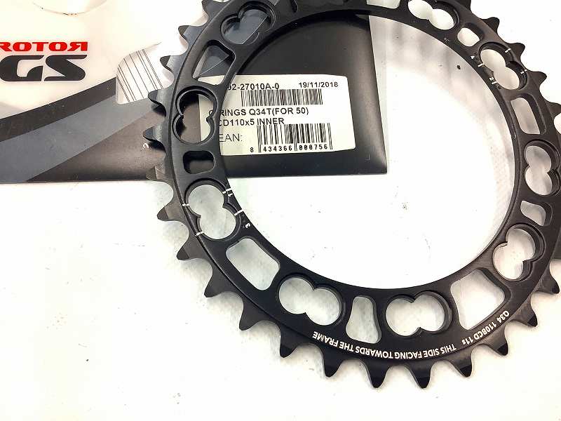 楕円インナーチェーンリング Qring 34ｔ/PCD110mm/5穴